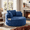 Blue, variant on Eyisean 53.5" Oversized Round Chaise Lounge Chair Indoor, Comfy Corduroy Upholstered Boneless Couch with Pillow, No Assembly Required, Deep Seat Lounge Floor Sofa Chair for Living Room, Apartment