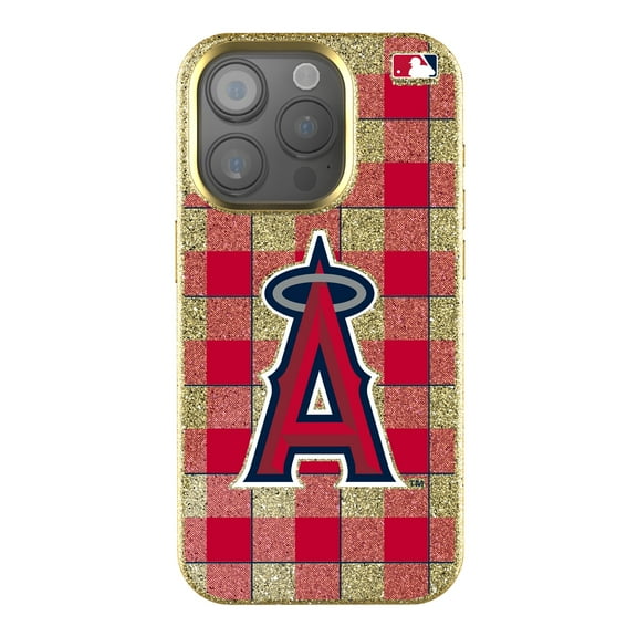Keyscaper Los Angeles Angels Plaid Bling iPhone Case