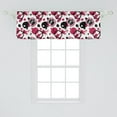 thumbnail image 2 of Ambesonne Fruit Window Valance, Hand Drawn Grunge Style Pomegranates Illustration with Paint Stains, Curtain Valance for Kitchen Bedroom Decor with Rod Pocket, 54" X 18", Magenta Charcoal Grey, 2 of 3