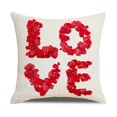 thumbnail image 2 of Funda de cojín decorativa Love para San Valentín, lino, 18 x 18 pulgadas, corazón rojo de amor para decoraciones del día de San Valentín, cita romántica de beso, 2 of 5