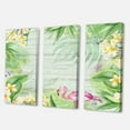 thumbnail image 3 of Designart ' Yellow Flowers, Tropical Foliage With Flamingo I ' Modern Canvas Wall Art Print, 3 of 3