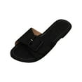 thumbnail image 2 of Wowcloth Women's Casual Summer Sandals – Comfortable Slip-On with Single Buckle Decor and Round Toe Design for Fashion Slides, 2 of 9