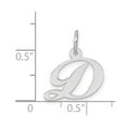 thumbnail image 3 of 14k White Gold Small Fancy Script Initial D Charm, 3 of 3