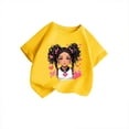 thumbnail image 3 of PMVFHDE T-Shirts pour Filles Hauts Décontractés pour Filles Hauts d'Été pour Filles Grande Taille T-Shirt Graphique Mignon Col Rond Manches Courtes T-Shirt Décontracté d'Été Jaune, 3-4 Ans, 3 of 5