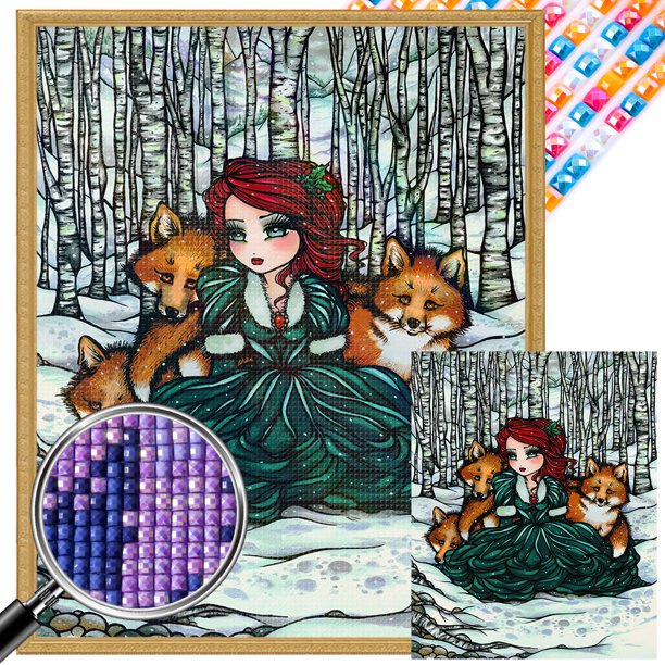 Pintura de diamante 5D DIY Kit de taladro de forma especial parcial decoración de niña 45x55cm