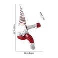 thumbnail image 1 of Faceless Curtain Buckle, Christmas Decor, Christmas Decorations, Home Decoration, Christmas Ornament, Plush No Face Curtain Tie with Red and White Striped Details, Cap Decorated, 1 of 3