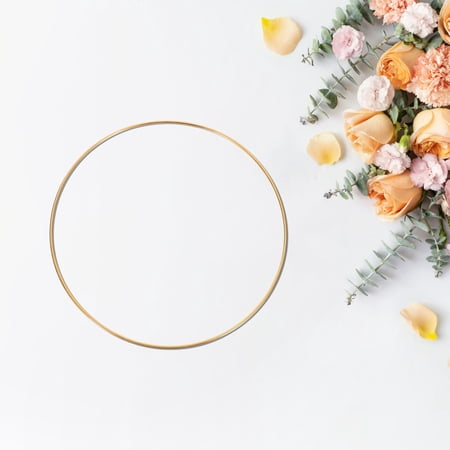 Alasum Set of 3 Golden Round Iron Hoops for Dream Catcher, Macrame, Floral Wreath and Craft Projects