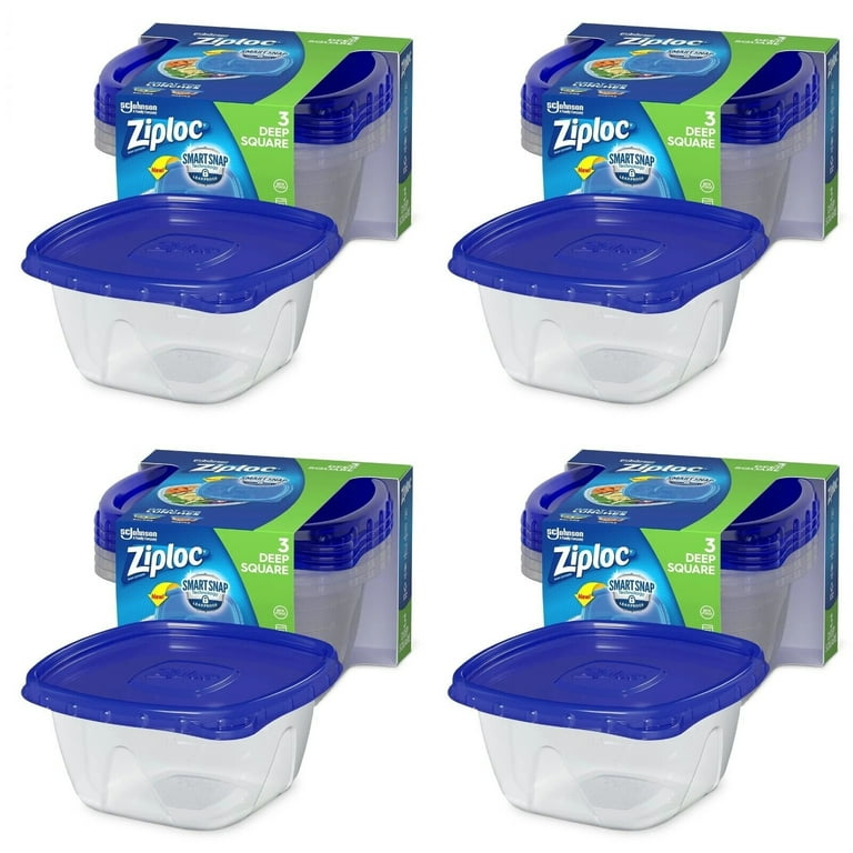 Ziploc 5 Cup 1.25 Food Storage Meal Prep Containers Reusable Snack Craft 12 PK