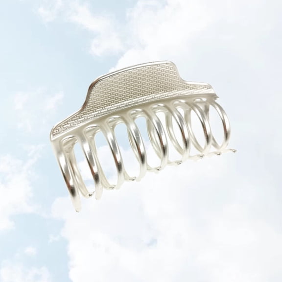 MUSEYA Hair Clip for Girls Metal Bathing Hairgrip Silver 1Pcs