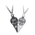 thumbnail image 1 of collares de moda 2023 mujer colgantes one piece gargantilla mujer Accesorios góticos Vintage para mujeres, parejas, collar a juego, Blanco, Negro, dragón, colgante de corazón con alas, Hip-hop, Punk,, 1 of 4