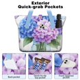 thumbnail image 2 of Tote Bag for Women - Hydrangea and Butterfly Shoulder Bag - Large Utility Work Duffle Bag with Zipper Handbag for Travel, Work, Sprots, 2 of 5