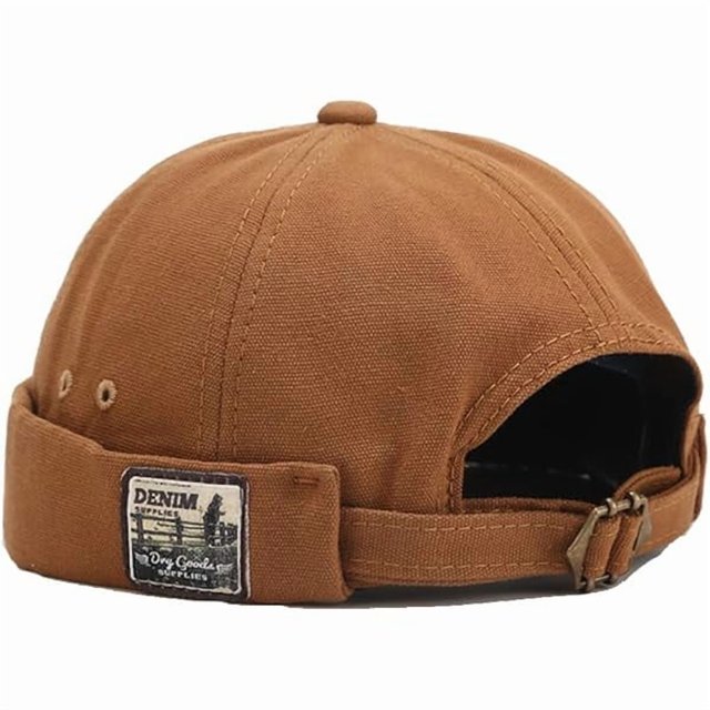 wonima44 Brimless Sailor Cap,Adjustable Rolled Cuff Skull Beanie Hats for Men Women