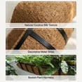 thumbnail image 4 of Hanging Planter Basket Set 2 Piece Trough Coconut Fiber Planter for Indoor Outdoor Balcony Window Display Hold Greenery and Plants, 4 of 6