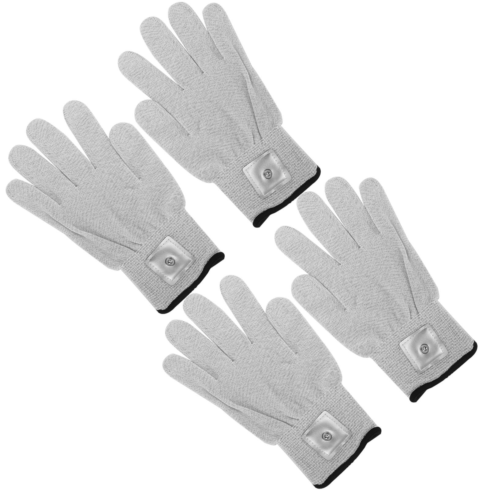 Tebru Electrotherapy Gloves,2 Pairs Electrode Gloves Electrotherapy Massager Wear‑Resistant Gloves for TENS Machine