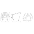 thumbnail image 7 of Manhattan Comfort Rosemont Velvet Accent Chair in Blue (Set of 2), 7 of 7