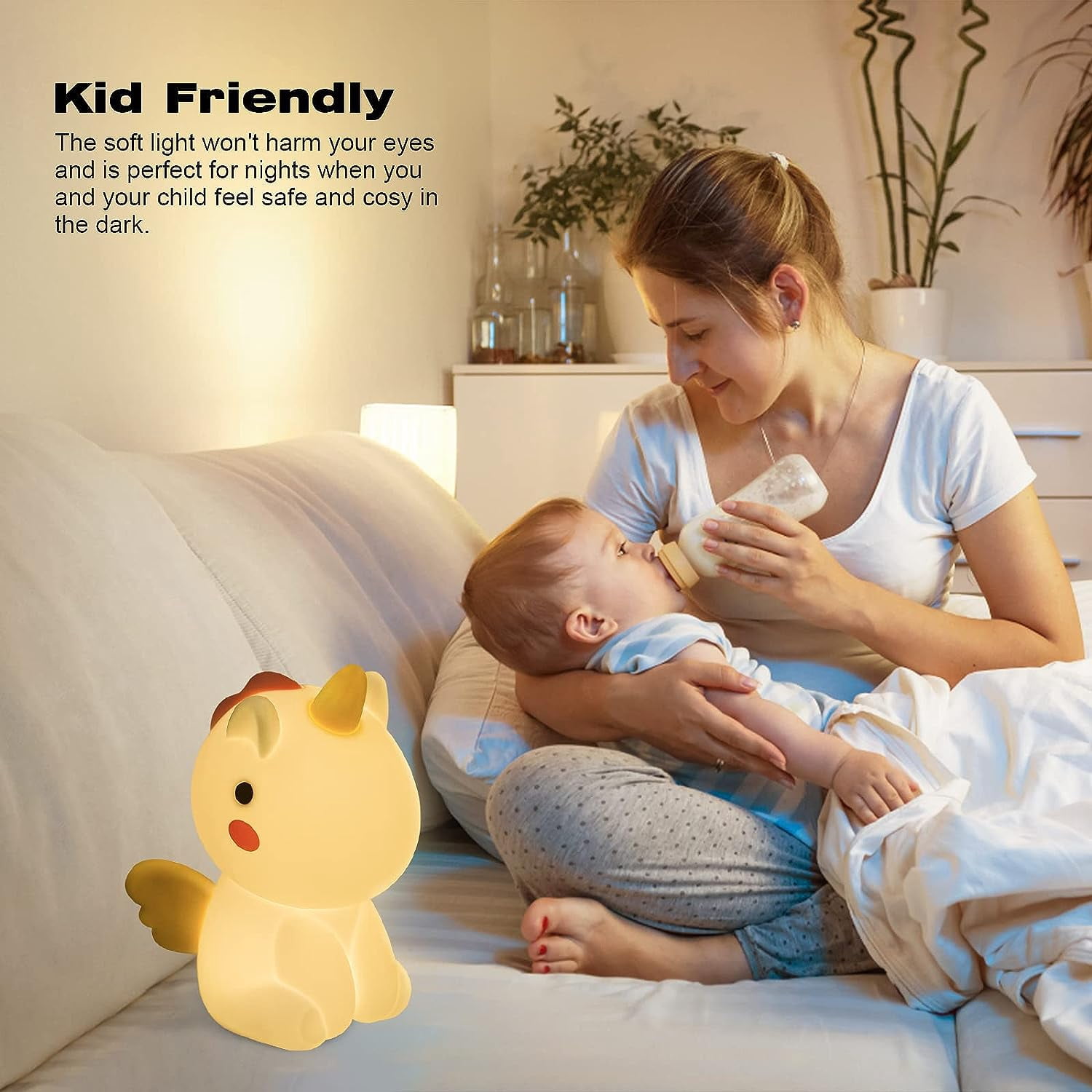 LED Night Light for Kids, Dimmable Nursing Lamp, Rechargeable LED Touch Light, Baby Night Light, Portable Rechargeable Night Light for Baby Room