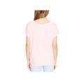 thumbnail image 2 of SANCTUARY Womens Pink Heather Cap Sleeve Crew Neck T-Shirt Size: S, 2 of 2