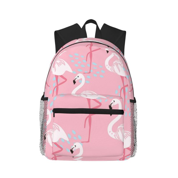 Easygdp Pink Flamingo Mochila Casual para Portátil, Mochila para Escuela, Viajes, Negocios