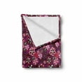 thumbnail image 2 of Flower Soft Flannel Fleece Throw Blanket, Modern Design Watercolor with Floral Leaf Seemed Ombre Style Print, Cozy Plush for Indoor and Outdoor Use, 50" x 70", Purple White, by Ambesonne, 2 of 6