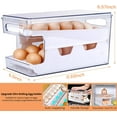 thumbnail image 3 of Rolling Egg Holder For Refrigerator, Eggs 24 Count Organizer for Refrigerator, Egg Storage Container Dispenser For Refrigerator with 2 Eggs Carrier Container Case, 3 of 7