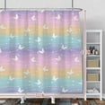 thumbnail image 2 of Colorful Stripes Butterfly Shower Curtain Violet Orange Blue Pink Texture Grain Multicoloured Shower Curtains for Bathtubs Home Bathroom Decor Waterproof Fabric with Hooks 72x72 Inches Inches, 2 of 6