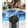thumbnail image 3 of FREE VILLAGE Tower Fan,Portable Electric Oscillating Fan with Remote Control,3 Speed Settings 12H Timer,Bladeless Standing Floor Fan for Bedroom & Office,BLACK, 3 of 8