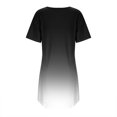 thumbnail image 5 of Womens Short Sleeve Gradient Printing Sleepshirt Scoopneck Cute Nightdress Comfy Nightgown Dress, 5 of 6