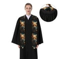 thumbnail image 4 of Logiee Floral Fox Print Unisex Adult Graduation Stole Shawl 72" Long for Academic Commencements Shawl-Sharp Corner, 4 of 7
