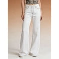 thumbnail image 5 of Women'S Low-Rise Baggy Jeans, High Stretchy Y2K Wide Leg Jeans Straight Leg Denim Pants White M, 5 of 9