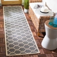 thumbnail image 2 of SAFAVIEH Courtyard Estelle Geometric Indoor/Outdoor Runner Rug, 2'3" x 8', Anthracite/Beige, 2 of 8