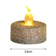 thumbnail image 5 of RUHUADGB Tea Candle Flameless Smokeless Glitter Lightweight Shining LED Candle, 3311635@ruhuadgb, 5 of 5