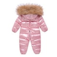 thumbnail image 4 of Vibrex Baby Boy Girl Romper Jacket Hooded Jumpsuit Warm Coat Boys And Girls Winter Fashion Outdoor Children's Hooded Velvet Thick Warm Jumpsuit on Clearance, 4 of 4