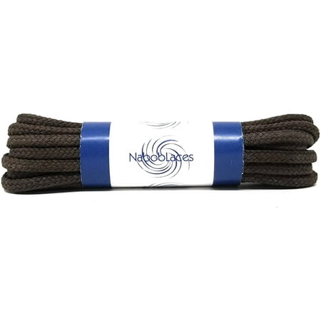 

Dress Shoe Laces Waxed (2 Pair Pack) Multipule Color/Sizes Compatible With All Dress Shoes By Nabob Laces (Brown 45)