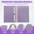thumbnail image 3 of Uxcell Portapasaporte para Viajes, Funda de Pasaporte Inicial y Conjunto de Etiqueta de Equipaje con Parche de Letra Chenille del Alfabeto Púrpura A, 3 of 7