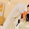 thumbnail image 6 of Giant Goose Dinosaur Stuffed Animal Cute Duck Plush Toy,Long Neck Goose Plush Soft Swan Hugging Pillow Birthday Christmas Halloween Gift, 6 of 8