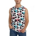 thumbnail image 3 of Uemuo Heart Panda Pattern Men's Sleeveless T-Shirt,Muscle Athletic Tank Top, Moisture-wicking Quick-dry Breathable Classic Tee Top for Gym Run Outdoor Sports-3X-Large, 3 of 8