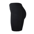 thumbnail image 3 of Women's High Waist Soft Ultra Stretch Yoga Shorts Leggings with 2 Side Pockets Pack of 3 Black, 3 of 4