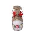 thumbnail image 2 of Cififendec Christmas Antler Knit Gnome Figurine, 9.06"×3.94", Christmas Tree and Snowflake Accent Faceless Dolls for Gift Table Display, Holiday Present Matching Styling Scheme, 2 of 5