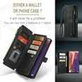 thumbnail image 6 of for Samsung Galaxy Note 20 Case, Wallet Case with Card Holder Kickstand Magnetic Zipper Pocket Lanyard Strap Wristlet,Leather Flip Case Wallet for Samsung Galaxy Note 20,Black, 6 of 10
