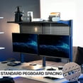 thumbnail image 3 of VIVO Black Steel Clamp-on 47" Pegboard with Monitor Mounts & Overhead Shelf, 3 of 8