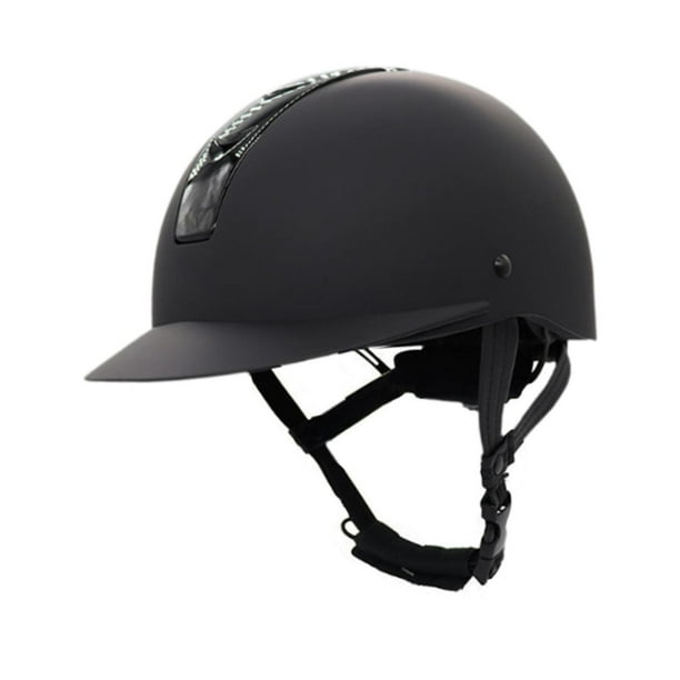 Casco Ecuestre perfecl Equipo de Protección Ligero de Verano M Negro