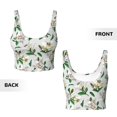 thumbnail image 6 of Rateoe Lilies Flowers Print Womens' Sports Bras Scoop Neck Sports Vest- Padded U Back Seamless High Impact Support, 6 of 7