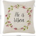 thumbnail image 4 of "He is Risen" 20x20 Decorative Square Pillowcases with Zipper Closure Linen Cushion Cover for Sofa Couch Bed and Car Decor, 4 of 6