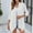 White, variant on Lightweight Summer 3/4 Sleeve Cardigan for Women Trendy Casual Draped Tie Front Cardigans Fall Shrugs High Low Hem