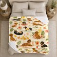 thumbnail image 5 of Beachside Dachshund Summer Vacation, Playful Pet Portrait Pattern, Warm Flannel Blanket for Living Room and Bedroom, Dog Lovers Just Because Gift, Pet Lover Home Decor, 5 of 9