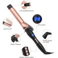 thumbnail image 2 of Hair Curling Wand, 1.26Inch Curling Iron, Professional Ceramic Hair Curler Wand, Big Curls with Adjustable Digital Temperature, Dual Voltage, Auto Shut-Off, 2 of 5