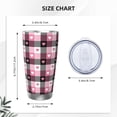 thumbnail image 4 of Vsdgher Heart Plaid 20 Oz Stainless Steel Vacuum Insulated, Travel Mug Coffee Cup for Home, Office, Outdoor Works Great for Ice Drinks and Hot Beverage -Without Straw, 4 of 8