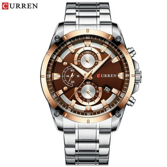 CURREN Watch Quartz Male watches Fashion Chronograph Clock Mens Gift Casual Stainless Steel Wristwatch