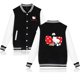 thumbnail image 3 of Chaqueta bomber de Hello Kitty para mujer y hombre, chaqueta de béisbol de otoño, abrigo de estudiante, ropa de calle, chaqueta bomber de estilo universitario de estilo Harajuku, 3 of 5