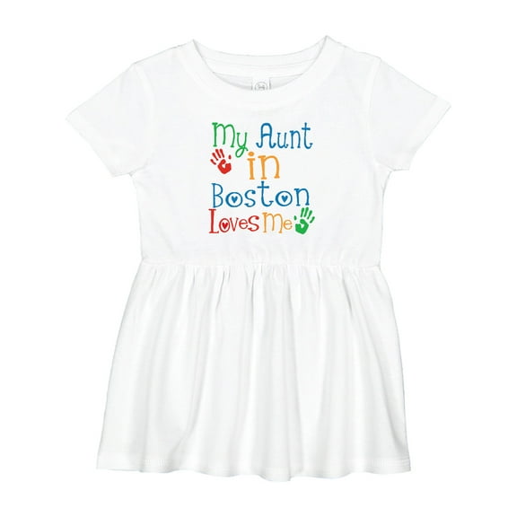 Inktastic My Aunt in Boston Loves Me Girls Baby Dress